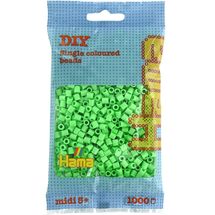 Tüte mit 1000 Kunststoffperlen Midi pastellgrün HAMA-207-47 Hama 1