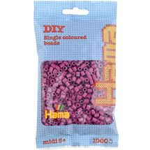 Tüte mit 1000 Kunststoffperlen Midi Pflaume HAMA-207-82 Hama 1