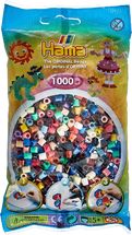 Tüte mit 1000 Kunststoffperlen Midi Basismischung 22 Farben HAMA-207-67 Hama 1