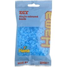 Tüte mit 1000 Kunststoffperlen Midi transparent blau HAMA-207-73 Hama 1