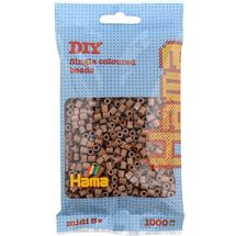 Tüte mit 1000 Kunststoffperlen Midi Glasierte Kastanie HAMA-207-76 Hama 1