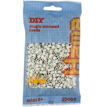 Tüte mit 1000 Kunststoffperlen Midi Kalkstein weiß HAMA-207-77 Hama 1