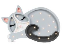 Katze-Nachtlampe Hellgrau LL003-500 Little Lights 1