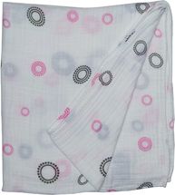 Lange Chiffon - Pink circles LLJ-121-000-007 Lulujo 1