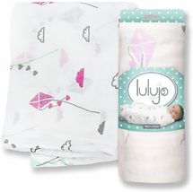 Bamboo Swaddle Mulltuch - Pink Kite LLJ-121-005-004 Lulujo 1