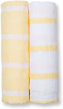 Muslin Baby Swaddle Mulltuch 2er Set - yellow stripes LLJ-121-013-005 Lulujo 1