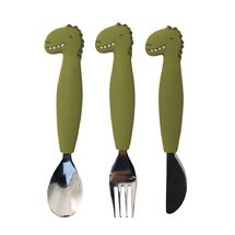 Kinderbesteck Set aus Silikon Mr Dino TX-96-442 Trixie 1