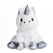 Plüsch-Wärmflasche Silbernes Einhorn PELICAR Pelucho 1