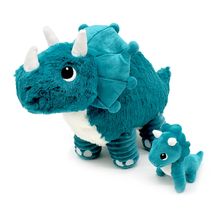 Triceratops-Mutter Plüsch und ihr Baby DE76310 Les Déglingos 1