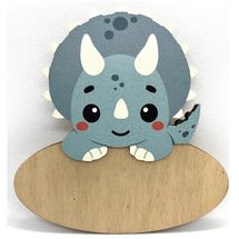 Personalisiertes Wandschild Triceratops VI-PLP08 Vintiun 1
