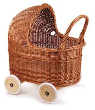 Wicker Kinderwagen mit Gummirädern EG520040-Rose Egmont Toys 1