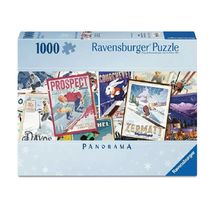 Puzzle Vintage-Skiplakate 1000 Teile RAV12001389 Ravensburger 1