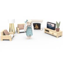 Wohnzimmer für Puppenhäuser SM-SP4002 Speedy Monkey 1
