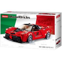 Model Bricks - Roter italienischer Supersportwagen SL-M38-B0955 Sluban 1