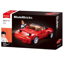 Model Bricks - MX5 Roter Sportwagen SL-M38-B1128 Sluban 1