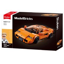 Model Bricks - Orangefarbener Sportwagen SL-M38-B1127 Sluban 1