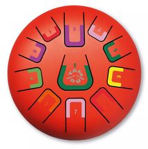 Zungentrommel 11 Töne matt rot JCTMB08R Tambú 1