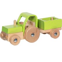 Traktor mit Anhänger grün GK55838 Goki 1