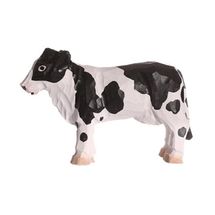 Figur schwarze und weiße Kuh aus Holz WU-40600 Wudimals 1
