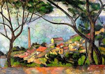 Blick auf das Meer bei L'Estaque by Cézanne K531-50 Puzzle Michele Wilson 1