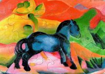 Blaues Pferd von Franz Marc K60-12 Puzzle Michele Wilson 1