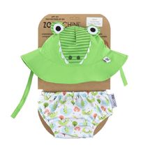 Krokodil Badeanzug und Mütze (12-24M) EFK-122-010-021 Zoocchini 1