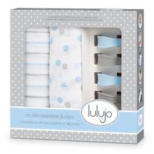 2er-Pack Maxi muslin swaddle + Clips LLJ-121-009-003 Lulujo 1