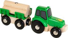 Traktor mit Holz-Anhänger BR33799 Brio 1
