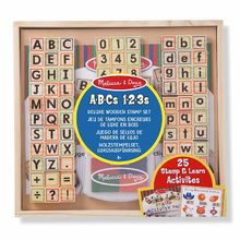 HolzStempelset ABC 123 MD40118 Melissa & Doug 1