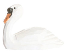 Figur Schwan aus Holz WU-41006 Wudimals 1