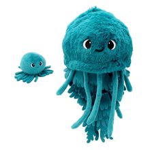 Plüschqualle mutter und ihr Baby blau DE75900 Les Déglingos 1