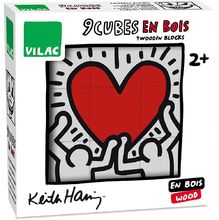 9 Holzwürfel Keith Haring V9227 Vilac 1