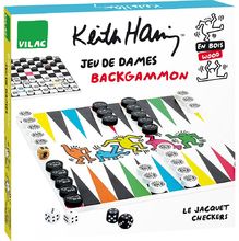 Dame und Backgammon Keith Haring V9228 Vilac 1
