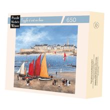 Die Stadtmauer von Saint-Malo Delacroix A1002-650 Puzzle Michele Wilson 1