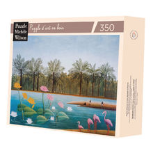 Rosa Flamingos von Rousseau A1076-350 Puzzle Michele Wilson 1