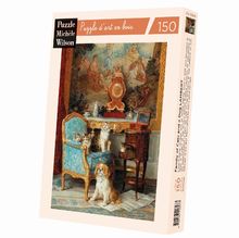 Familie aus Katzen und einem Hund von Lambert A1103-150 Puzzle Michele Wilson 1