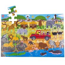 Holz-Bodenpuzzle afrikanisches Abenteuer BJ916 Bigjigs Toys 1