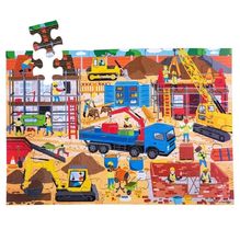 Holz-Bodenpuzzle Baustelle BJ914 Bigjigs Toys 1