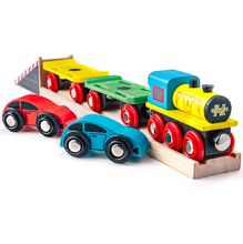 Zug für den Autotransport BJT199 Bigjigs Toys 1