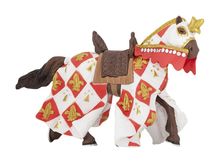 Pferd des weißen Ritters Fleur de Lys Figur PA39789 Papo 1