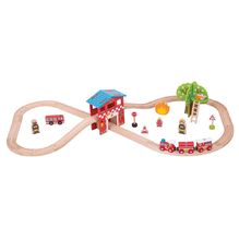 Holzeisenbahn Set Feuerwehr und Rettungsdienste BJT037 Bigjigs Toys 1