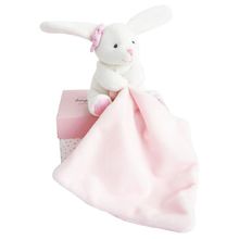 Schmusetuch Kaninchen-Taschentuch rosa DC3337 Doudou et Compagnie 1