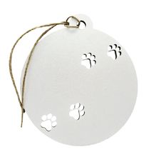 Personalisierbarer Weihnachtsschmuck mit Hund weiß VI-BN21 Vintiun 1