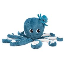 Filou blaues Octopus Ptipotos-Plüschtier DE74100 Les Déglingos 1