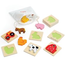 Holzspiel Fühlen und Finden Bauernhof BJ35025 Bigjigs Toys 1