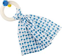 Holzrassel mit Kuscheltuch Bib0+ blau EFK-120-000-605 Little Big Things 1