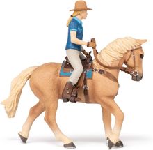 Westernpferd und seine Reiterfigur PA-51566 Papo 1