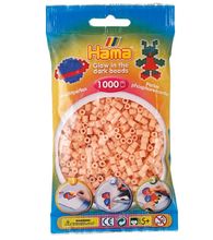 Tüte mit 1000 Kunststoffperlen Midi phosphoreszierendes rosa HAMA-207-56 Hama 1
