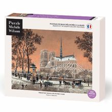 Erster Schnee auf Notre-Dame von Delacroix A1314-650 Puzzle Michele Wilson 1
