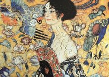 Dame Mit Faecher von Klimt K515-100 Puzzle Michele Wilson 1